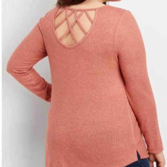 Maurices Tops - Plus Size 24/7 Solid Strappy Back Tunic